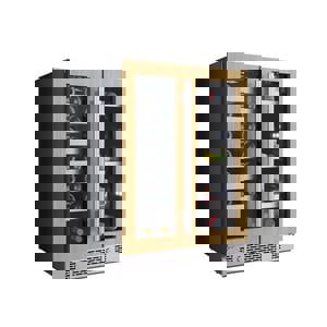 24 in. 21 Bottle Built-In French Door Panel Ready Wine and Beverage Refrigerator